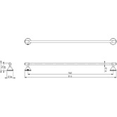Phoenix Tapware Ivy 750mm Single Bar Brass Towel Rail