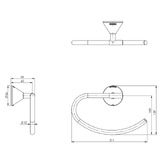Phoenix Tapware Ivy Brass Hand Towel Holder
