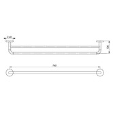 Phoenix Tapware Festival 750mm Double Bar Brass Towel Rail