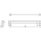 Phoenix Tapware Ivy Double Bar Brass Towel Rail