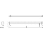 Phoenix Tapware Ivy Double Bar Brass Towel Rail