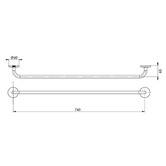 Phoenix Tapware Festival Single Bar Brass Towel Rail