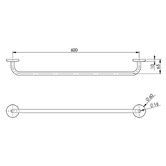 Phoenix Tapware Festival Single Bar Brass Towel Rail