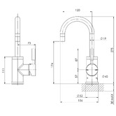 Phoenix Tapware Vivid Gooseneck Basin Mixer