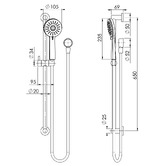 Phoenix Tapware Vivid Slimline Hand-Held Rail Shower