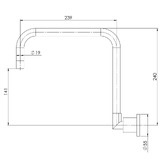 Phoenix Tapware Vivid Pin Lever Square Line Wall Sink Spout