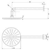 Phoenix Tapware Vivid 230mm Shower Arm &amp; Head