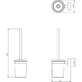 Phoenix Tapware Vivid Toilet Brush &amp; Holder Set