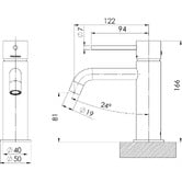 Phoenix Tapware Vivid Slimline Curved Basin Mixer