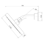 Phoenix Tapware Vivid Slimline 155mm Chrome Shower Arm &amp; Head