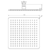 Phoenix Tapware Vivid Slimline 300mm Square Shower Head