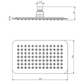 Phoenix Tapware Vivid Slimline 250mm Rectangular Shower Head