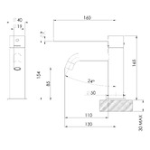 Phoenix Tapware Vivid Slimline Curved Extended Lever Basin Mixer