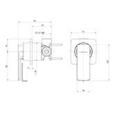 Phoenix Tapware Gloss MKII Shower/Bath Wall Mixer