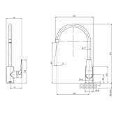 Phoenix Tapware Arlo Gooseneck Kitchen Sink Mixer