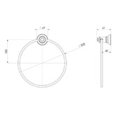 Phoenix Tapware Cromford Brass Hand Towel Ring