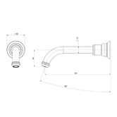 Phoenix Tapware Cromford 180mm Bath/Basin Spout