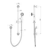 Phoenix Tapware Cromford Round Rail Shower