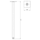 Phoenix Tapware Lexi 470mm Square Shower Arm