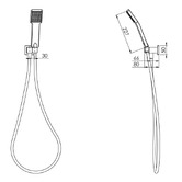 Phoenix Tapware Lexi Square Hand-held Shower
