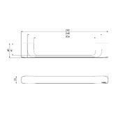 Phoenix Tapware Nuage 200mm Single Bar Brass Hand Towel Rail