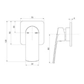Phoenix Tapware Mekko Shower/Bath Wall Mixer Trim Kit Only