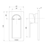 Phoenix Tapware Teel Shower/Bath Wall Mixer Trim Kit Only
