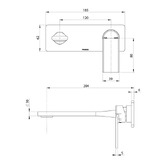 Phoenix Tapware Teel Bath/Basin Wall Mixer Set Trim Kit Only