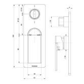 Phoenix Tapware Teel Shower Mixer with Diverter Trim Kit Only