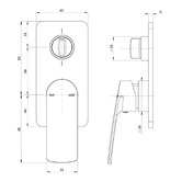 Phoenix Tapware Mekko Shower Mixer with Diverter Trim Kit Only