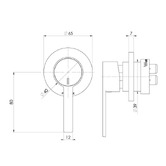 Phoenix Tapware Lexi MKII Shower/Bath Wall Mixer Trim Kit Only