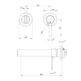 Phoenix Tapware Lexi MKII Shower/Bath Wall Mixer Trim Kit Only