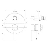 Phoenix Tapware Lexi MKII Shower Mixer with Diverter Trim Kit Only