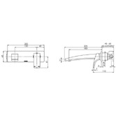 Phoenix Tapware Rush 200mm Bath Wall Mixer Set
