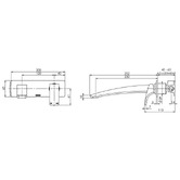 Phoenix Tapware Rush 200mm Bath Wall Mixer Set