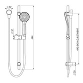 Phoenix Tapware Pina Round Rail Shower