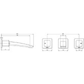 Phoenix Tapware Rush Wall Basin Tap Set