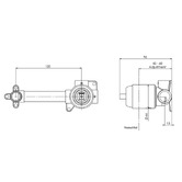 Phoenix Tapware Phoenix Builders Bath/Basin Wall Mixer Set In-Wall Body Only