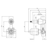 Phoenix Tapware Phoenix Builders Mixer with Diverter In-Wall Body Only