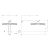 Phoenix Tapware Nuage 255mm Shower Head &amp; Arm