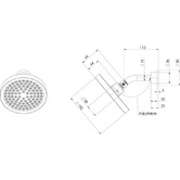Phoenix Tapware Pina Round Shower Head &amp; Arm