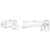 Phoenix Tapware Rush 280mm Bath Wall Mixer Set