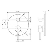 Phoenix Tapware Pina Mixer with Diverter Trim Kit Only