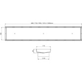 Phoenix Tapware Phoenix V 100mm Stainless Steel Linear Tile Insert Linear Shower Grate with 90mm Outlet