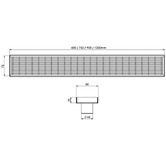 Phoenix Tapware Phoenix Flat HG 75mm Stainless Steel Linear Shower Grate with 45mm Outlet