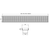 Phoenix Tapware Phoenix Flat HG 75mm Stainless Steel Linear Grate with 65mm Outlet