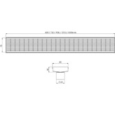 Phoenix Tapware Phoenix V HG 75mm Stainless Steel Linear Shower Grate with 45mm Outlet