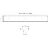 Phoenix Tapware Phoenix V 75mm Stainless Steel Tile Insert Linear Shower Grate with 45mm Outlet
