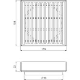 Phoenix Tapware Phoenix HG 100mm Floor Waste with 90mm Outlet