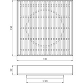 Phoenix Tapware Phoenix HG 130mm Floor Waste with 90mm Outlet